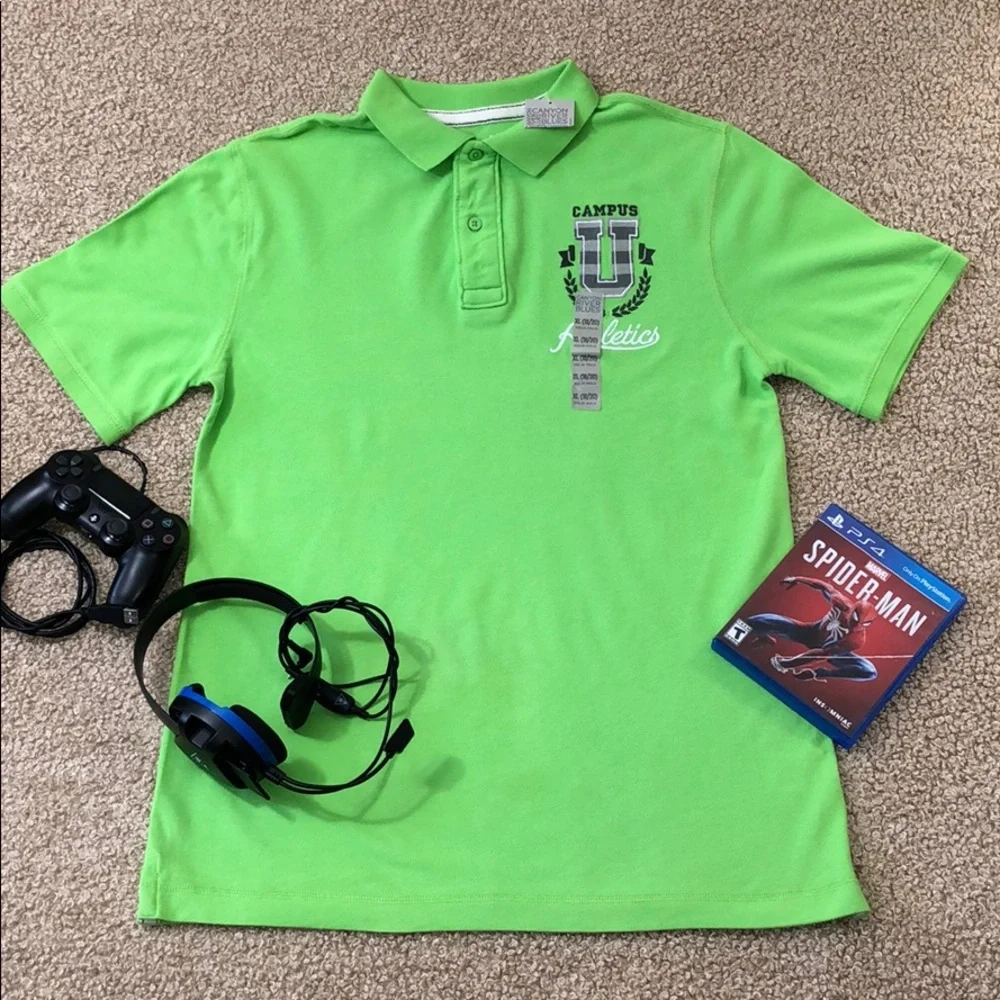 Canyon River Blues Lime Green Polo Shirt XL (18/20) New with Tags